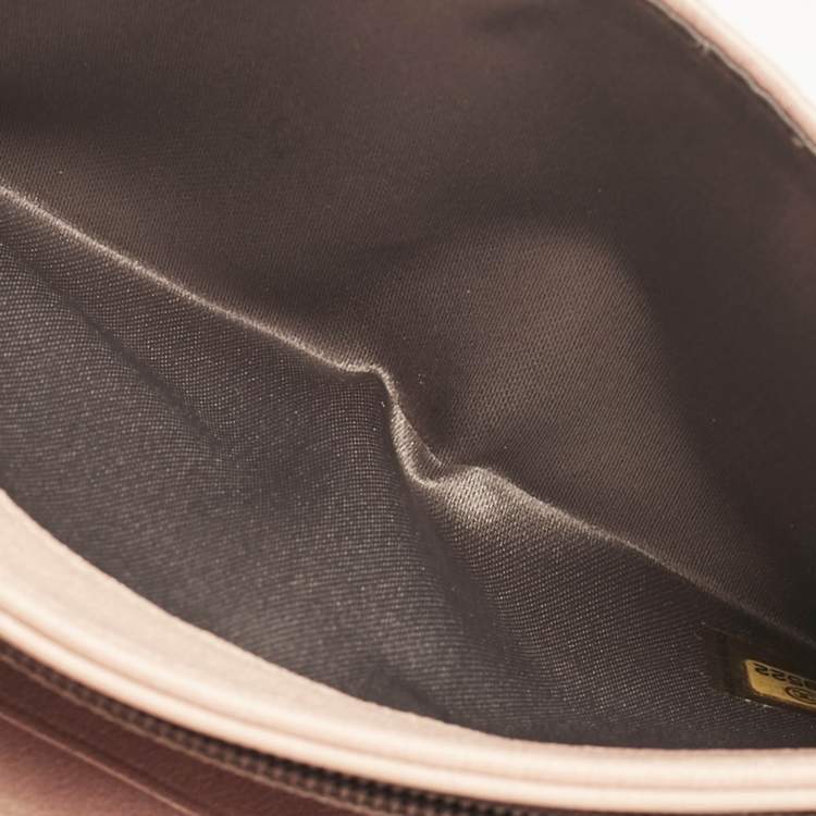 Pre Owned Chanel Pink Camellia Embossed Leather Continental Wallet