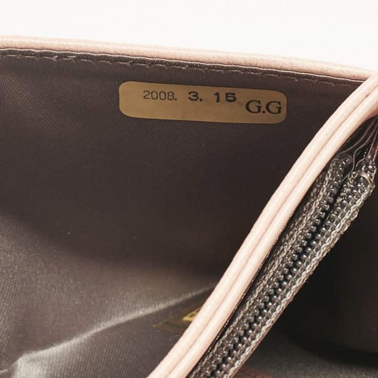 Pre Owned Chanel Pink Camellia Embossed Leather Continental Wallet