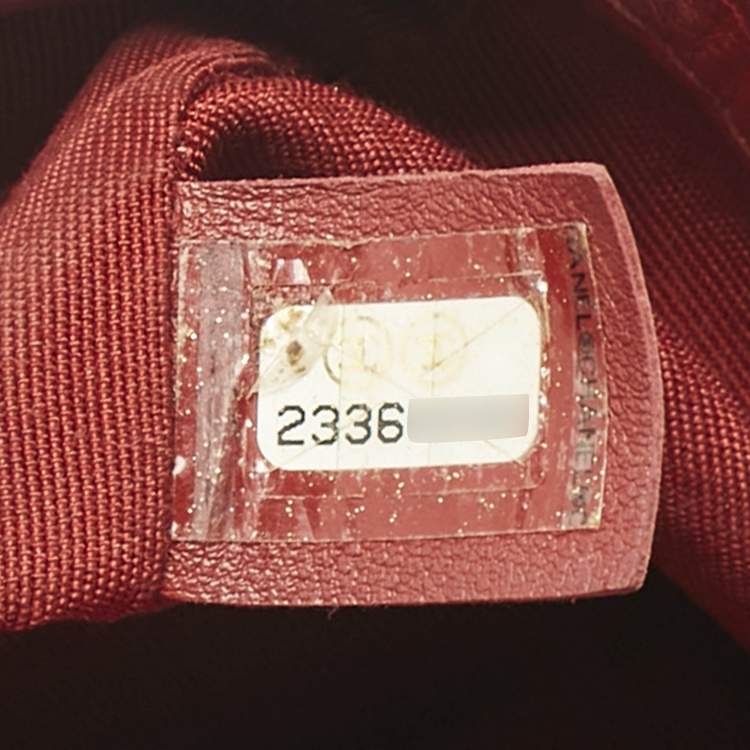 Pre Owned Chanel Red Quilted Leather Medium Chain Around Boy Flap Bag