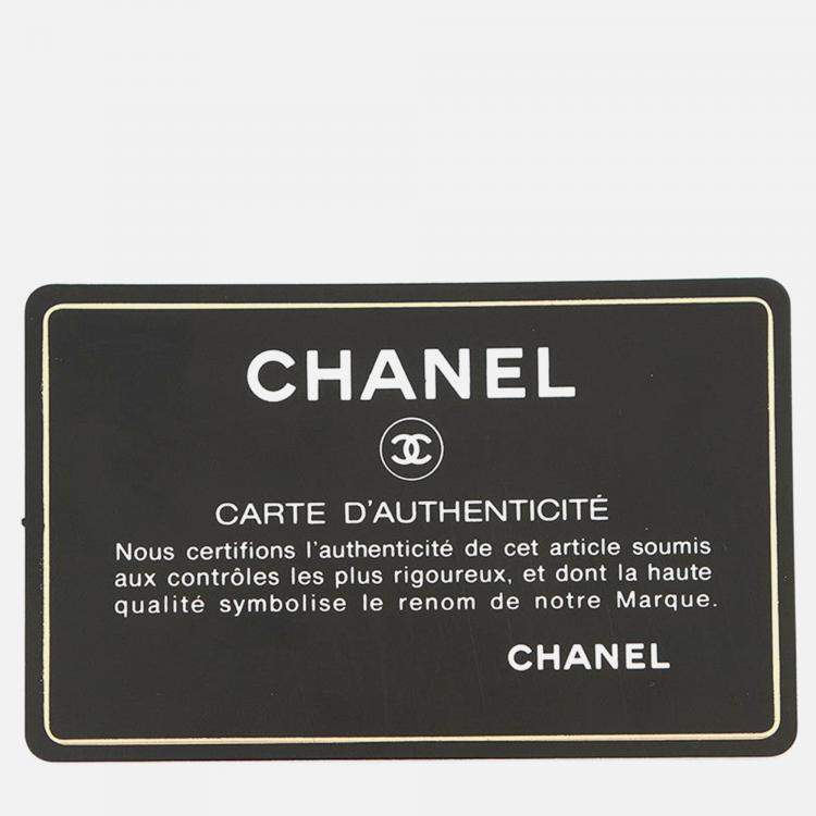 Pre Owned Chanel Boy Chanel Chain Wallet Black Caviar Leather