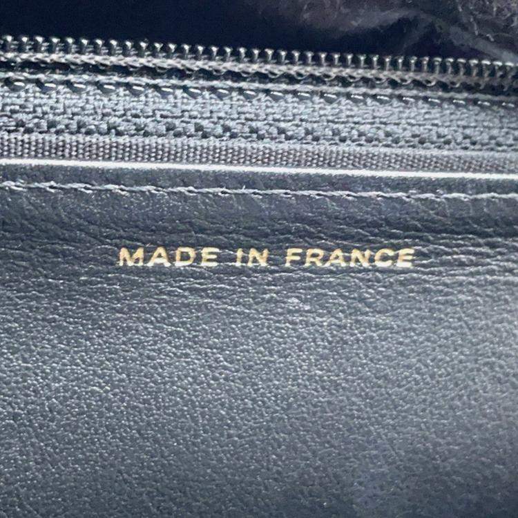 Pre Owned Chanel Boy Chanel Chain Wallet Black Caviar Leather