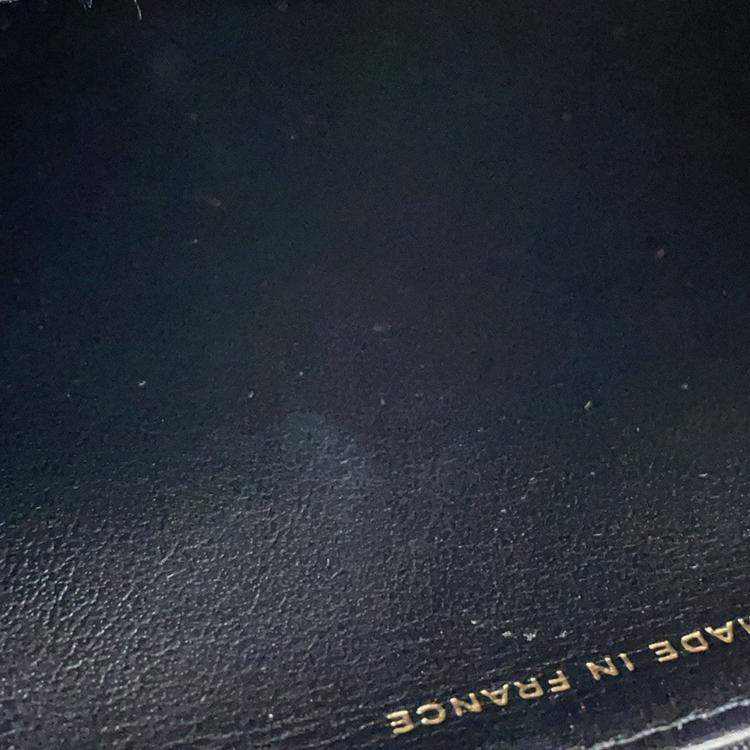 Pre Owned Chanel Boy Chanel Chain Wallet Black Caviar Leather