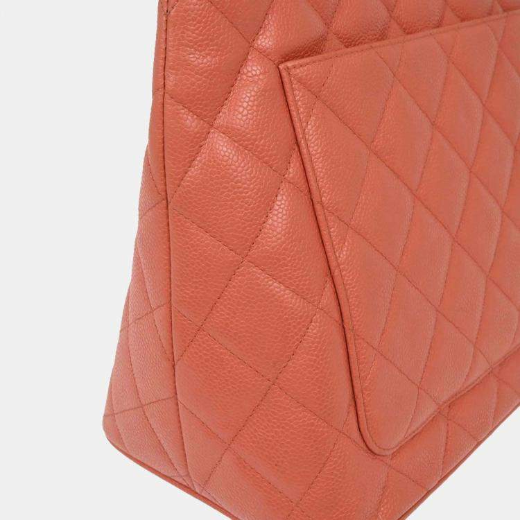 Pre Owned Chanel Pink Calfskin Medallion Tote Handbag