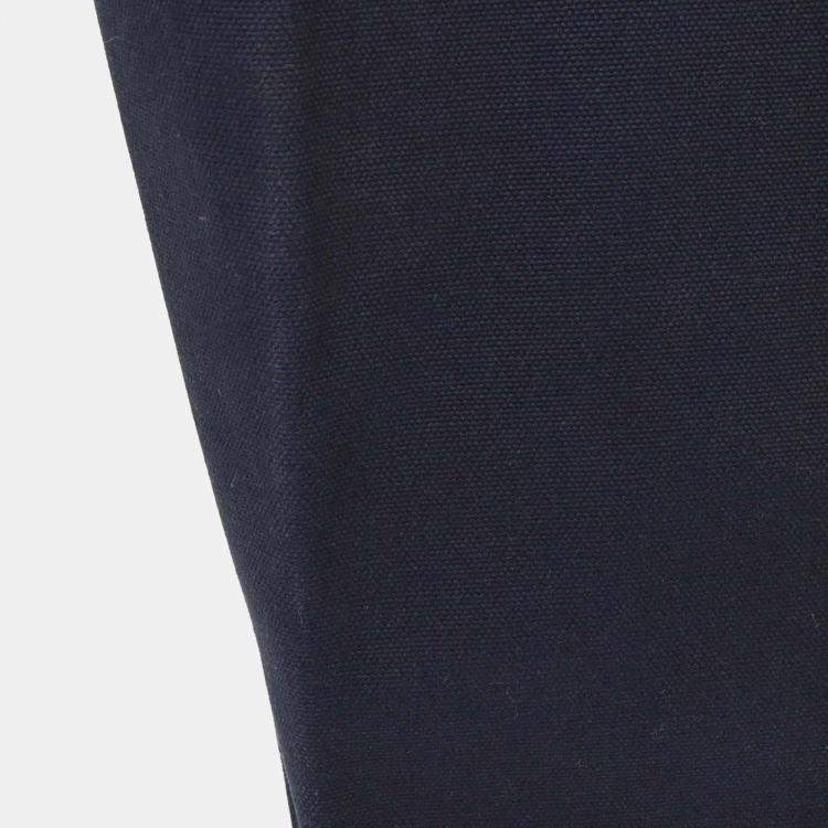 Pre Owned Chanel Navy Silver Canvas No.5 Choco Bar Tote Handbag