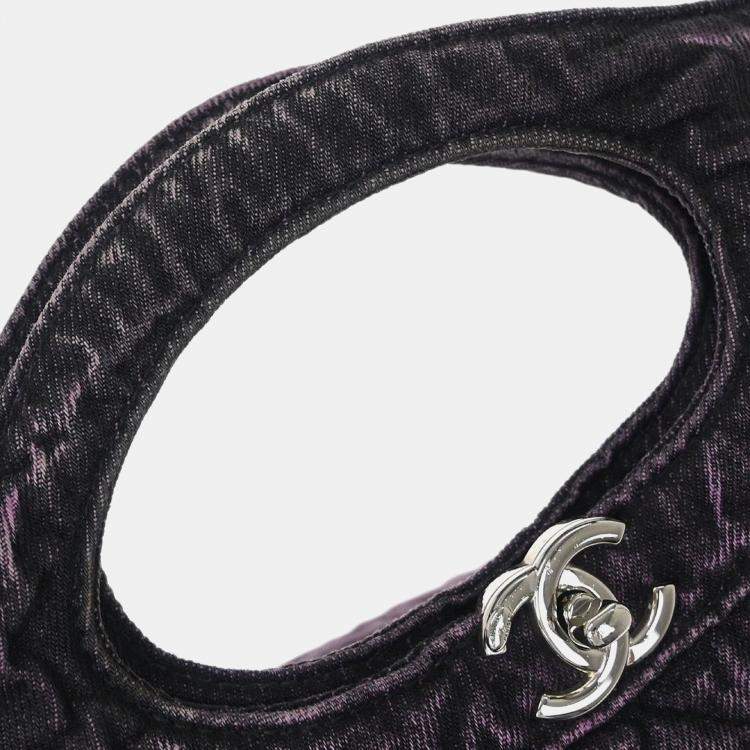 Pre Owned Chanel Purple Denim Chanel 31 Shopping Bag 2way Handbag