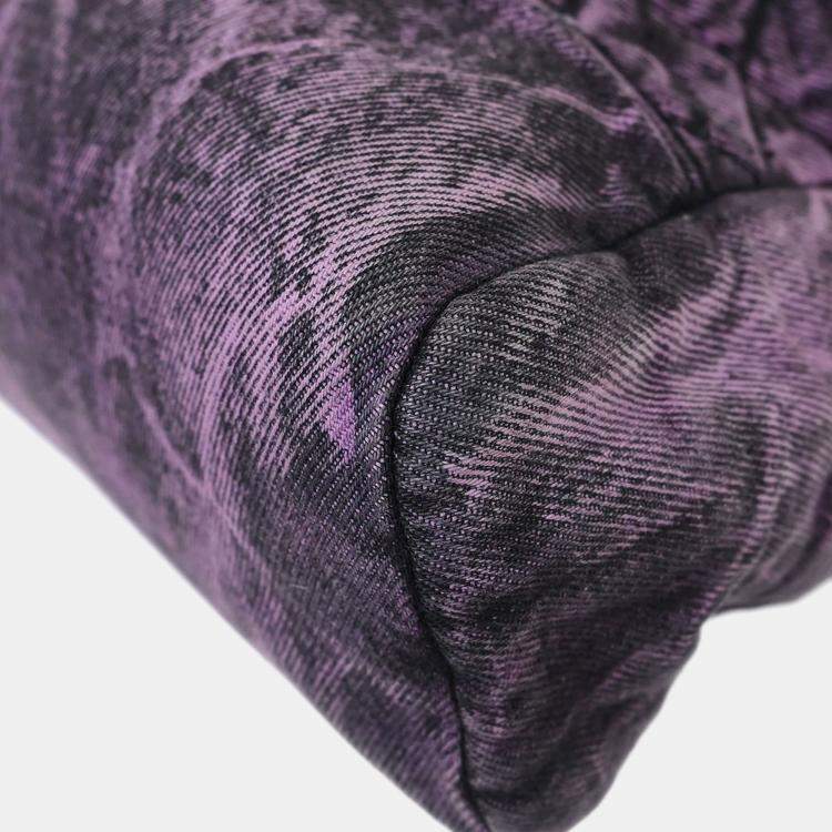 Pre Owned Chanel Purple Denim Chanel 31 Shopping Bag 2way Handbag