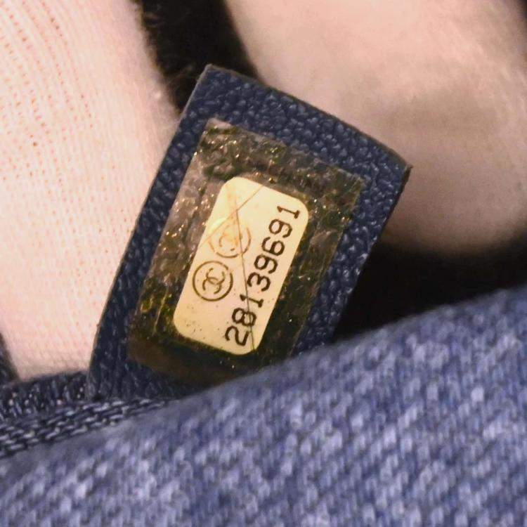 Pre Owned Chanel Blue Denim Medium Deauville 2way Tote Bag