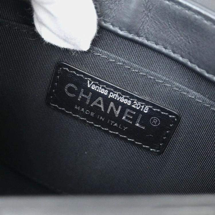 Pre Owned Chanel Black Calfskin 2way Handbag