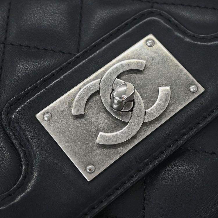 Pre Owned Chanel Black Calfskin 2way Handbag
