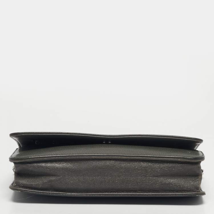 Pre Owned Chanel Grey Caviar Leather CC Wallet On Chain