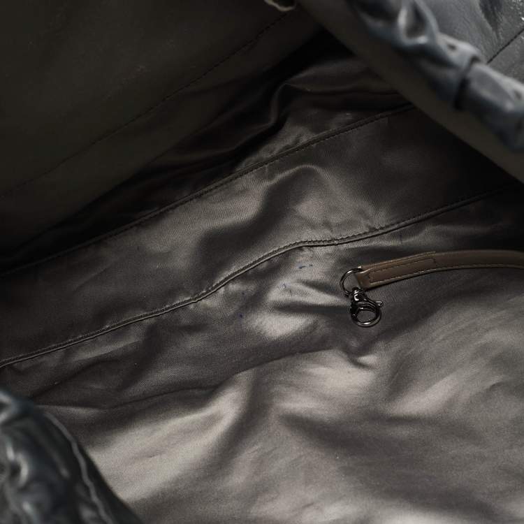 Pre Owned Chanel Black Leather and Patent Leather Large Patchwork Brooklyn Cabas Tote