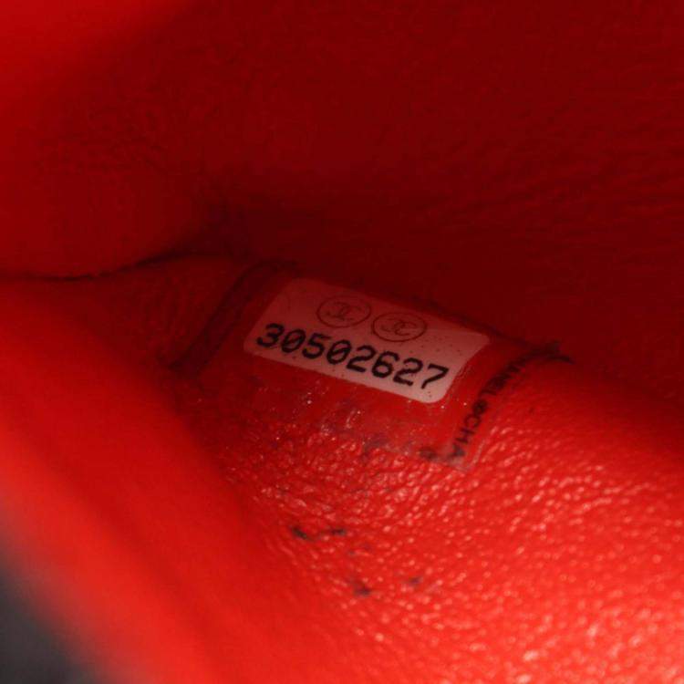 Pre Owned Chanel Classic Double Flap Medium Red Leather Shoulder Bag