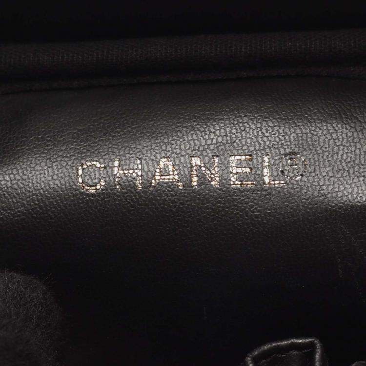 Pre Owned Chanel CC Black Leather Vanity Clutch