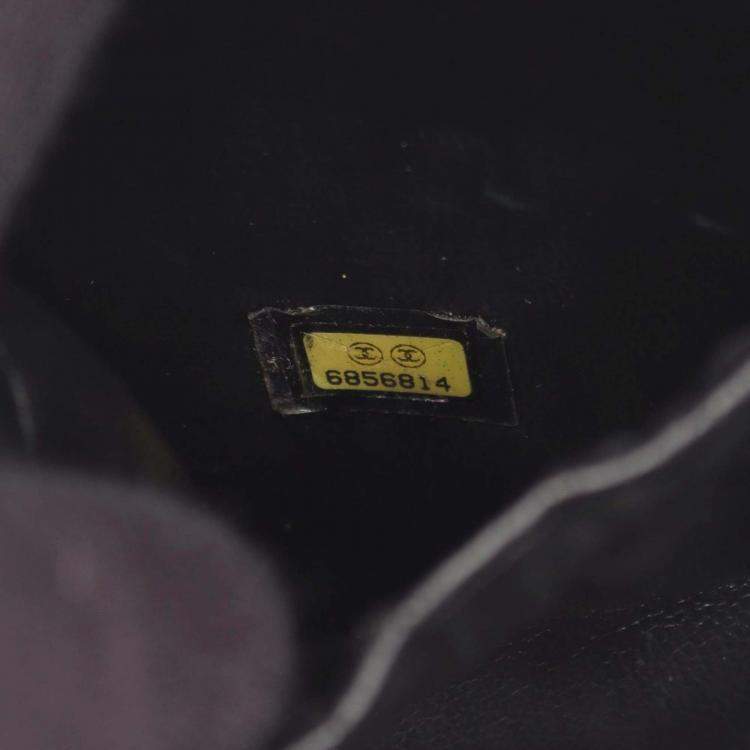 Pre Owned Chanel CC Black Leather Vanity Clutch