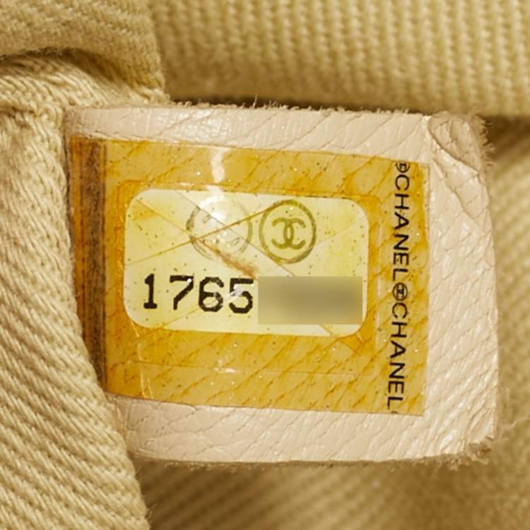 Pre Owned Chanel Navy Blue Denim Large Deauville Shopper Tote