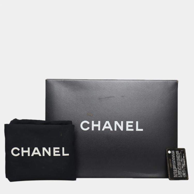 Pre Owned Chanel Brown Caviar Classic Jumbo Double Flap Bag