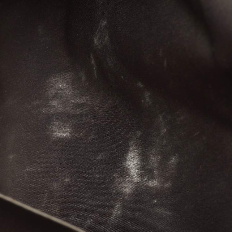 Pre Owned Chanel Black Quilted PVC and Shearling Fur CC Fanny Chain Shopper Tote