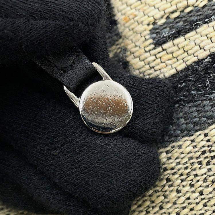 Pre Owned Chanel Deauville Drawstring Shoulder Black/Gray/White Canvas