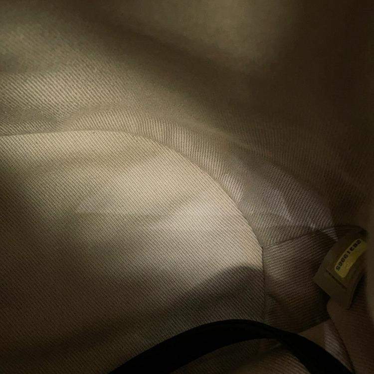 Pre Owned Chanel Deauville Drawstring Shoulder Black/Gray/White Canvas