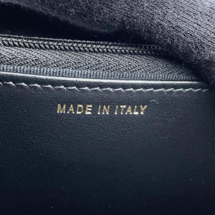 Pre Owned Chanel Chain Wallet Black Caviar Leather