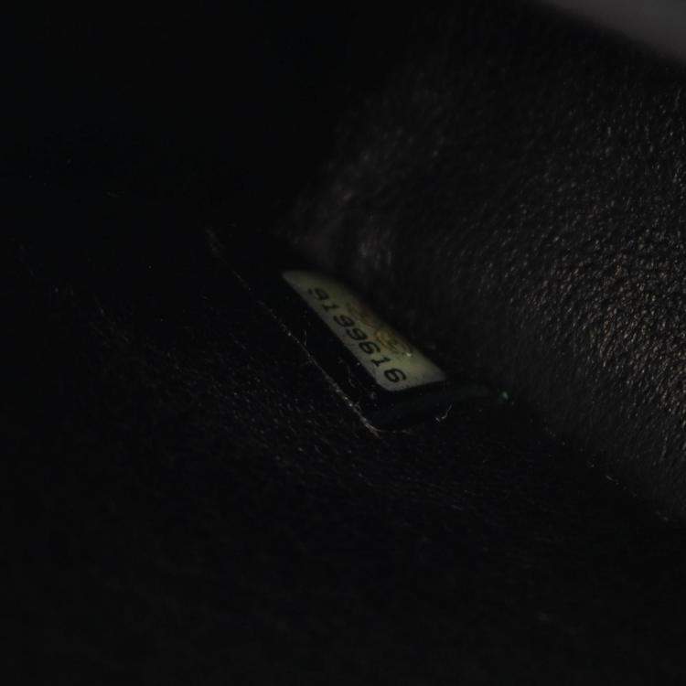 Pre Owned Chanel Mini Matelasse Chain Shoulder Bag Calfskin Leather Black