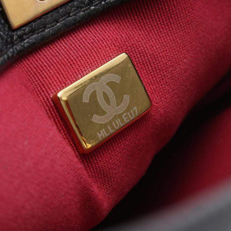 Pre Owned Chanel Small Shopping Matelasse Chain Shoulder Bag Calfskin Black