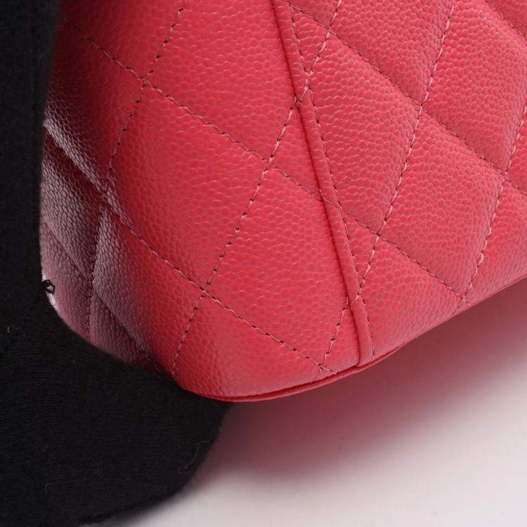 Pre Owned Chanel Matelasse Vanity Chain Shoulder Bag Calfskin Pink