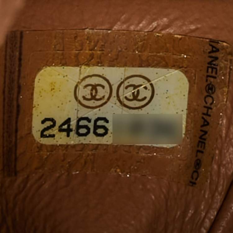 Pre Owned Chanel Beige/Burgundy Caviar Leather and Lizard Small Coco Top Handle Bag