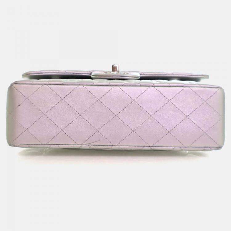 Pre Owned Chanel Small Lambskin Classic Double Flap Bag