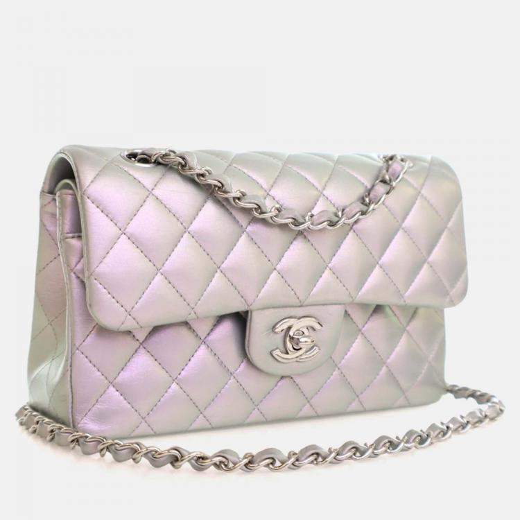 Pre Owned Chanel Small Lambskin Classic Double Flap Bag