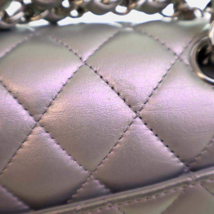 Pre Owned Chanel Small Lambskin Classic Double Flap Bag