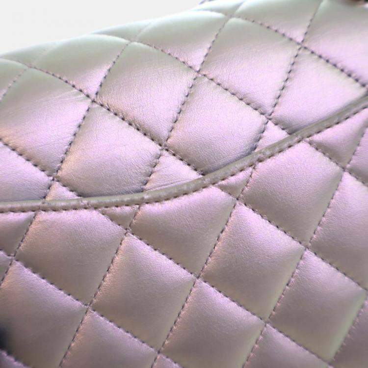 Pre Owned Chanel Small Lambskin Classic Double Flap Bag