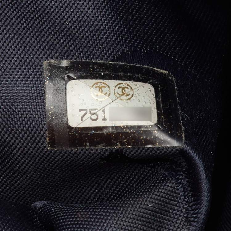 Pre Owned Chanel CC Signature Vintage Blue Denim Clutch