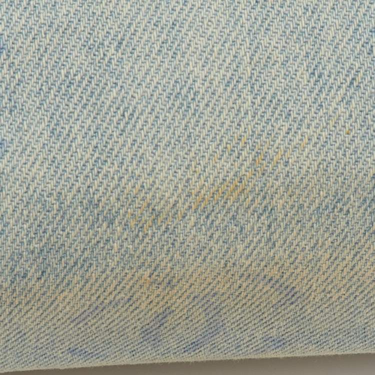 Pre Owned Chanel CC Signature Vintage Blue Denim Clutch