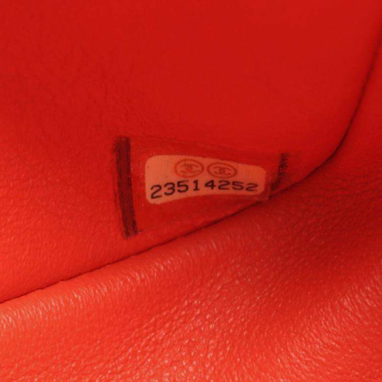 Pre Owned Chanel Matelasse Double Flap Shoulder Bag In Lambskin Leather Red