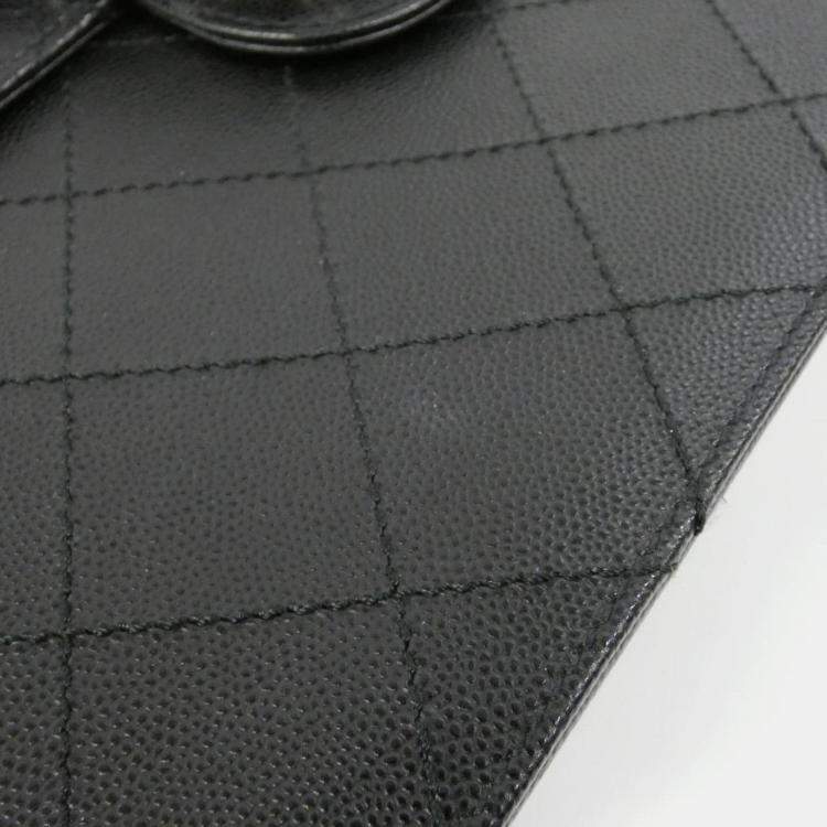 مملوكة مسبقًا Chanel Black Caviar Leather Shoulder Bag