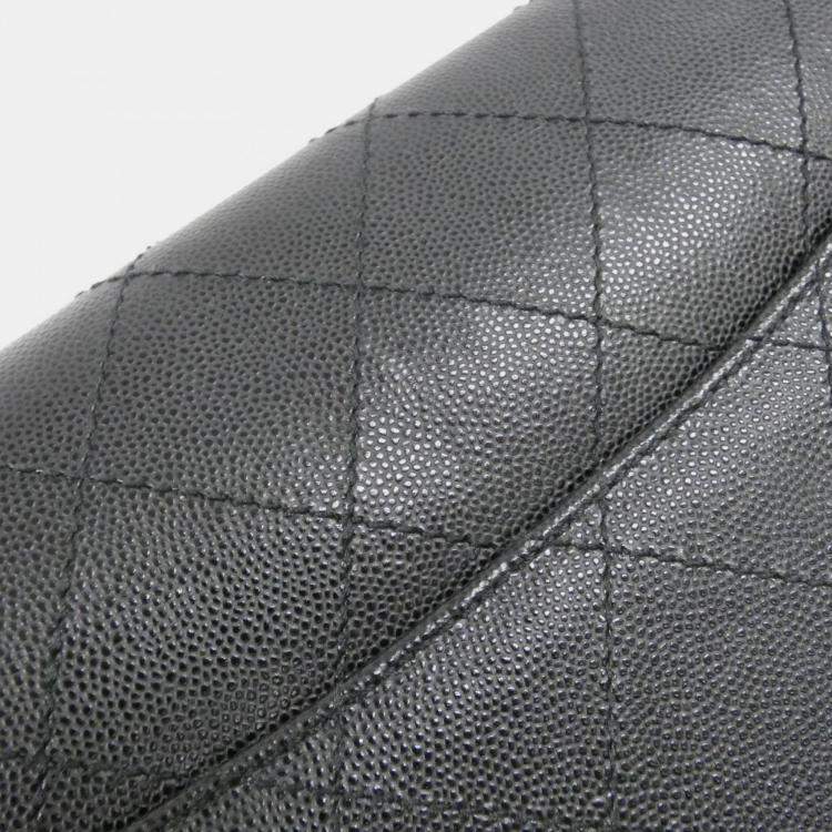 مملوكة مسبقًا Chanel Black Caviar Leather Shoulder Bag