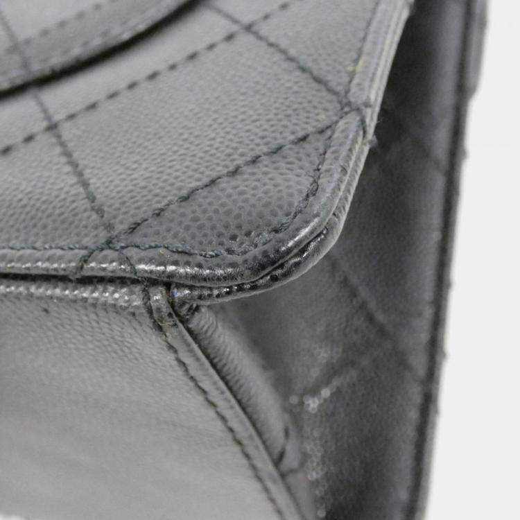 مملوكة مسبقًا Chanel Black Caviar Leather Shoulder Bag