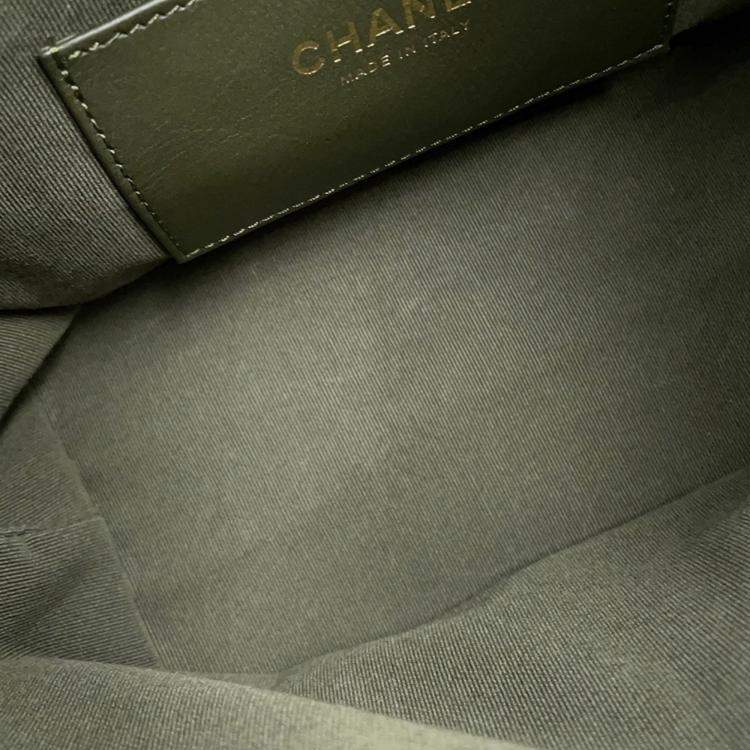 Pre Owned Chanel Matelasse Coco Mark Black Lambskin Backpack