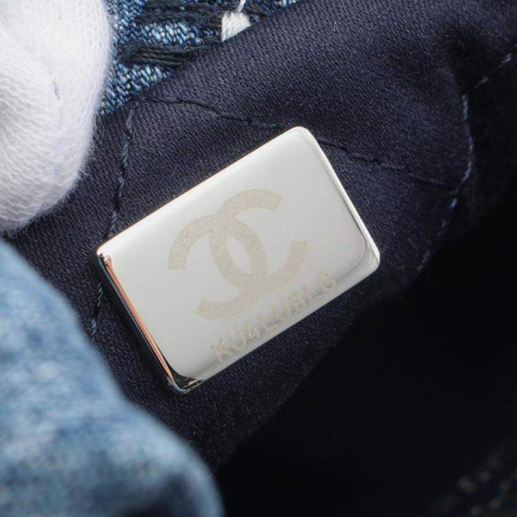 Pre Owned Chanel 22 Mini Shoulder Bag Denim Blue