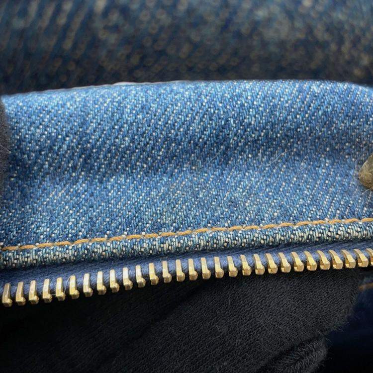 Pre Owned Chanel Handbag Coco Mark Blue Denim Vanity Bag