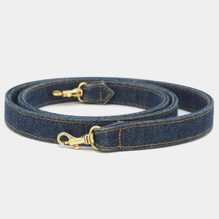 Pre Owned Chanel Handbag Coco Mark Blue Denim Vanity Bag