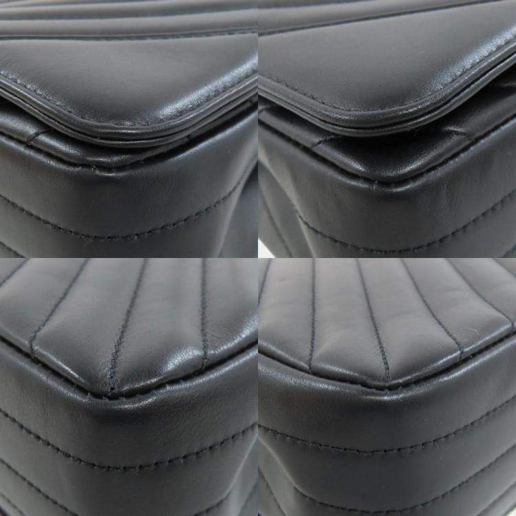 Pre Owned Chanel Chain Shoulder V Stitch Bag Lambskin