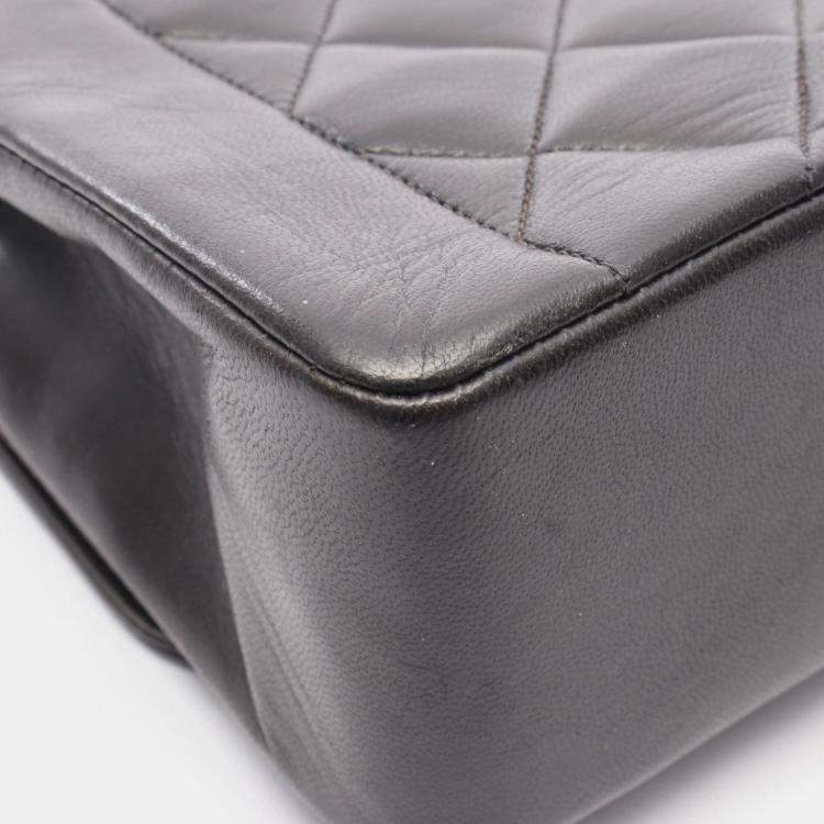 مملوكة مسبقًا Chanel Matelasse Diana Flap Shoulder Bag Lambskin (Sheepskin) Black