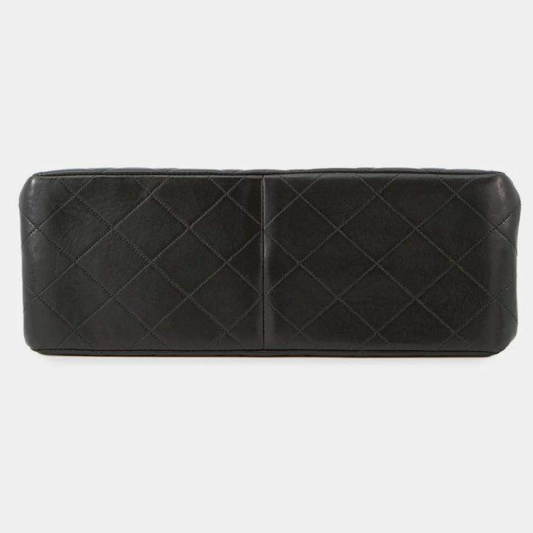 Pre Owned Chanel Chain Shoulder Bag Matelasse Double-Face Lambskin Black