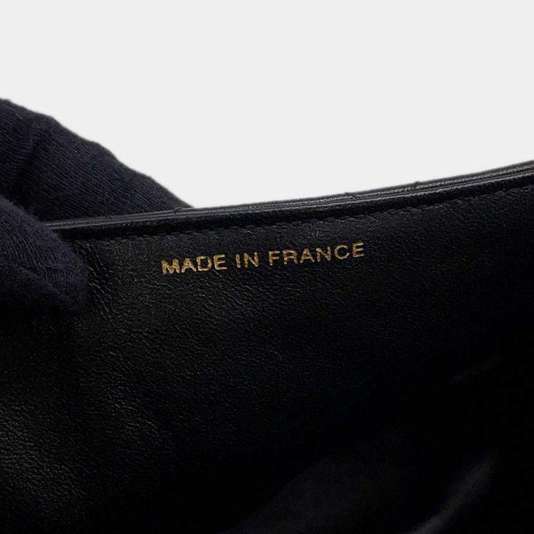 Pre Owned Chanel Chain Shoulder Bag Matelasse Double-Face Lambskin Black