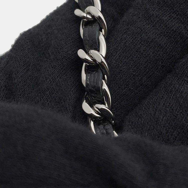 Pre Owned Chanel Matelasse Coco Mark Mini Backpack In Caviar Skin Black