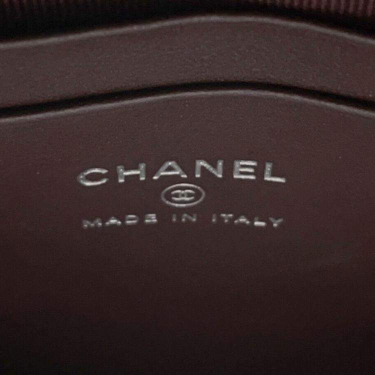 Pre Owned Chanel Matelasse Coco Mark Mini Backpack In Caviar Skin Black