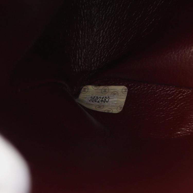 Pre Owned Chanel Deca Matelasse 34 Shoulder Bag Lambskin (Sheepskin) Black