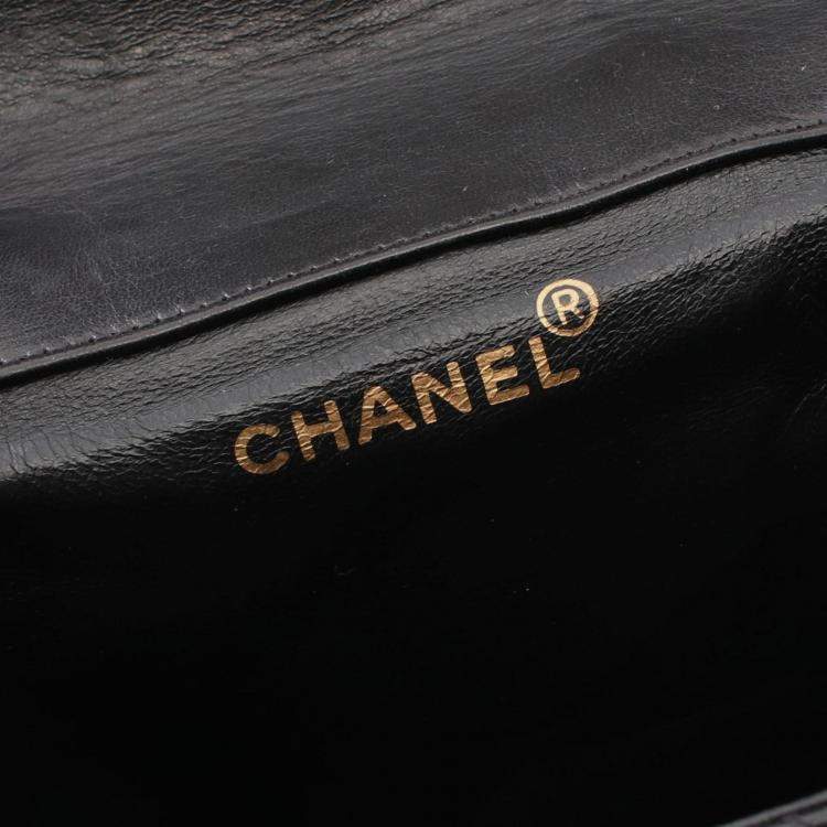 Pre Owned Chanel Matelasse Backpack Lambskin (Sheepskin) Black